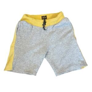 Lee Boys Gray and Yellow Athletic Shorts Size M (10–12) Cotton Blend Drawstring